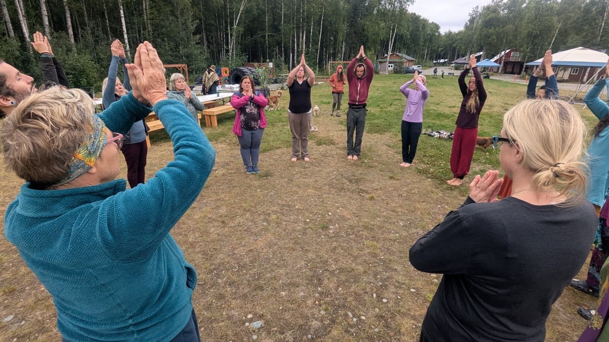 Group circle meditation
